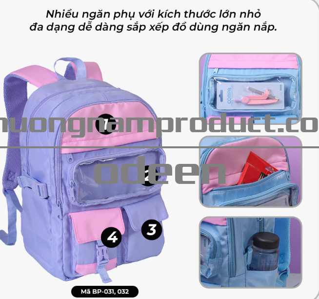 Sản xuất ba lô học sinh - Mẫu 013